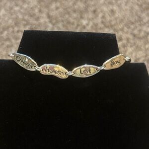 Cookie Lee Silver Motivational Bracelet
